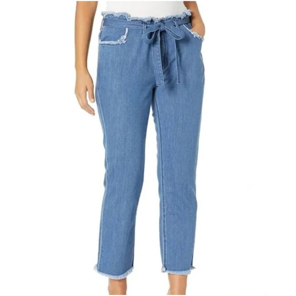 Parker Smith Raw Hem Frayed Paper Bag Ankle Jeans Coastal Cowgirl Vacation-29
